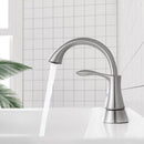 PARLOS 2-Handle Bathroom Sink Faucet with Metal Drain Assembly and and Faucet Supply Lines (1.2GPM, Brushed Nickel), 1362502P