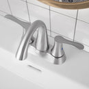 PARLOS 2-Handle Bathroom Sink Faucet with Metal Drain Assembly and and Faucet Supply Lines (1.2GPM, Brushed Nickel), 1362502P