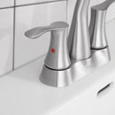PARLOS 2-Handle Bathroom Sink Faucet with Metal Drain Assembly and and Faucet Supply Lines (1.2GPM, Brushed Nickel), 1362502P