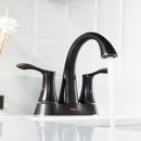 PARLOS 2-Handle Bathroom Sink Faucet with Metal Pop-up Drain and Faucet Supply Hose, Oil Rubbed Bronze, 1.2GPM Demeter 13626P