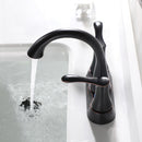 PARLOS 2-Handle Bathroom Sink Faucet with Metal Pop-up Drain and Faucet Supply Hose, Oil Rubbed Bronze, 1.2GPM Demeter 13626P