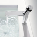 EZANDA Brass Single Handle Bathroom Faucet with Deck Plate, Pop-up Sink Drain Assembly & Faucet Supply Lines, Chrome with Black (1416401)