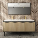 EZANDA Brass Single Handle Bathroom Faucet with Deck Plate, Pop-up Sink Drain Assembly & Faucet Supply Lines, Brushed Gold (1416408)