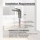 EZANDA Brass Single Handle Bathroom Faucet with Metal Pop-up Sink Drain & Faucet Supply Lines, Gunmetal Grey(1427911)
