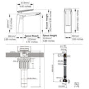 EZANDA Brass Single Handle Bathroom Faucet with Metal Pop-up Sink Drain & Faucet Supply Lines, Gunmetal Grey(1427911)