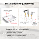 EZANDA 2-Handle Bathroom Sink Faucet, Widespread Waterfall Lavatory Faucet with Pop-up Drain Assembly & Faucet Supply Lines, Brushed Nickel (1431202)