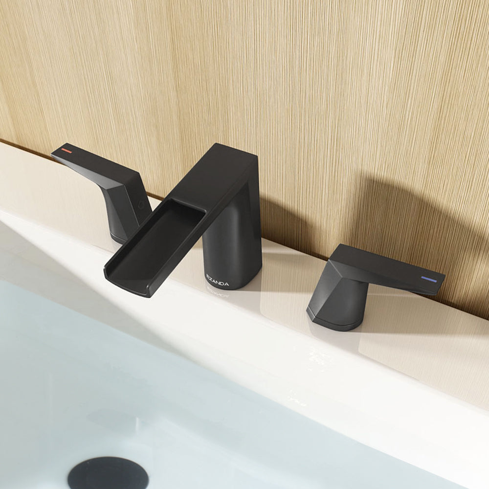 Ezanda Bathroom Sink Faucet Set on sale - Black