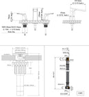 EZANDA 2-Handle Widespread Waterfall Bathroom Lavatory Faucet with Pop-up Sink Drain Assembly & Faucet Supply Lines, Chrome 1431201