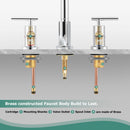 PARLOS Widespread 8 inch Bathroom Sink Faucet 3 Hole Vanity Faucet with cUPC Faucet Supply Lines, Chrome, 1433101D