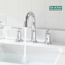 PARLOS Widespread 8 inch Bathroom Sink Faucet 3 Hole Vanity Faucet with cUPC Faucet Supply Lines, Chrome, 1433101D