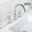 PARLOS Widespread 8 inch Bathroom Sink Faucet 3 Hole Vanity Faucet with cUPC Faucet Supply Lines, Chrome, 1433101D