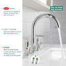 PARLOS Widespread 8 inch Bathroom Sink Faucet 3 Hole Vanity Faucet with cUPC Faucet Supply Lines, Chrome, 1433101D