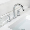Parlos Two Handles 8 inch Widespread Three Hole Bathroom Sink Faucet Supply Hoses Basin Faucet Mixer Tap Chrome 1433101