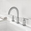 Parlos Two Handle 8 inch Widespread Three Hole Bathroom Sink Faucet Supply Hoses Basin Faucet Mixer Tap Brushed Nickel（1433102）