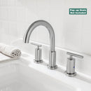 PARLOS 2-Handle Widespread 8 inch Bathroom Sink Faucet 3 Hole Vanity Faucet with cUPC Faucet Supply Lines, Brushed Nickel,1433102D