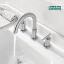 PARLOS 2-Handle Widespread 8 inch Bathroom Sink Faucet 3 Hole Vanity Faucet with cUPC Faucet Supply Lines, Brushed Nickel,1433102D