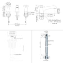 EZANDA Brass 2-Handle Widespread Bathroom Sink Faucet with Metal Pop-up Sink Drain & Supply Lines, Oil Rubbed Bronze (1433603)