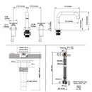 EZANDA Brass Widespread Bathroom Faucet Double Wheels handles with Metal Pop-up Sink Drain & Supply Lines Brushed Gold (1434008)