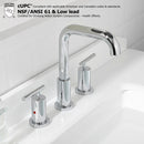 PARLOS 8 inch Widespread Bathroom Sink Faucet 2-Handle Chrome with All Metal Pop-up Drain & Faucet Supply Lines (1434101)