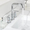 PARLOS 8 inch Widespread Bathroom Sink Faucet 2-Handle Chrome with All Metal Pop-up Drain & Faucet Supply Lines (1434101)