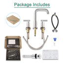 PARLOS 8 inch Widespread Bathroom Sink Faucet 2-Handle Chrome with All Metal Pop-up Drain & Faucet Supply Lines (1434101)