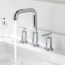 PARLOS 8 inch Widespread Bathroom Sink Faucet 2-Handle Chrome with All Metal Pop-up Drain & Faucet Supply Lines (1434101)