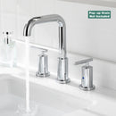 PARLOS Widespread 8 inch Bathroom Sink Faucet 3 Hole Vanity Faucet with cUPC Faucet Supply Lines, Chrome, 1434101D