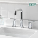 PARLOS Widespread 8 inch Bathroom Sink Faucet 3 Hole Vanity Faucet with cUPC Faucet Supply Lines, Chrome, 1434101D
