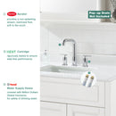 PARLOS Widespread 8 inch Bathroom Sink Faucet 3 Hole Vanity Faucet with cUPC Faucet Supply Lines, Chrome, 1434101D