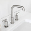 PARLOS 8 inch Widespread Bathroom Sink Faucet 2-Handle Brushed Nickel with All Metal Pop-up Drain & Faucet Supply Lines(1434102)