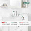 PARLOS Widespread 8 inch Bathroom Sink Faucet 3 Hole Vanity Faucet with cUPC Faucet Supply Lines, Brushed Nickel, 1434102D