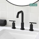 PARLOS Widespread 8 inch Bathroom Sink Faucet 3 Hole Vanity Faucet with cUPC Faucet Supply Lines, Matte Black,1434104D