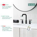 PARLOS Widespread 8 inch Bathroom Sink Faucet 3 Hole Vanity Faucet with cUPC Faucet Supply Lines, Matte Black,1434104D