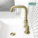 PARLOS Widespread 8 inch Bathroom Sink Faucet 3 Hole Vanity Faucet with cUPC Faucet Supply Lines, Matte Black, 1434108D