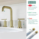 PARLOS Widespread 8 inch Bathroom Sink Faucet 3 Hole Vanity Faucet with cUPC Faucet Supply Lines, Matte Black, 1434108D