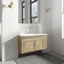 Parlos 8 inch Widespread Bathroom Sink Faucet 2-Handle Brushed Gold with All Metal Pop-up Drain & Faucet Supply Lines(1434108)