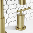 Parlos 8 inch Widespread Bathroom Sink Faucet 2-Handle Brushed Gold with All Metal Pop-up Drain & Faucet Supply Lines(1434108)