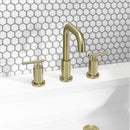 Parlos 8 inch Widespread Bathroom Sink Faucet 2-Handle Brushed Gold with All Metal Pop-up Drain & Faucet Supply Lines(1434108)