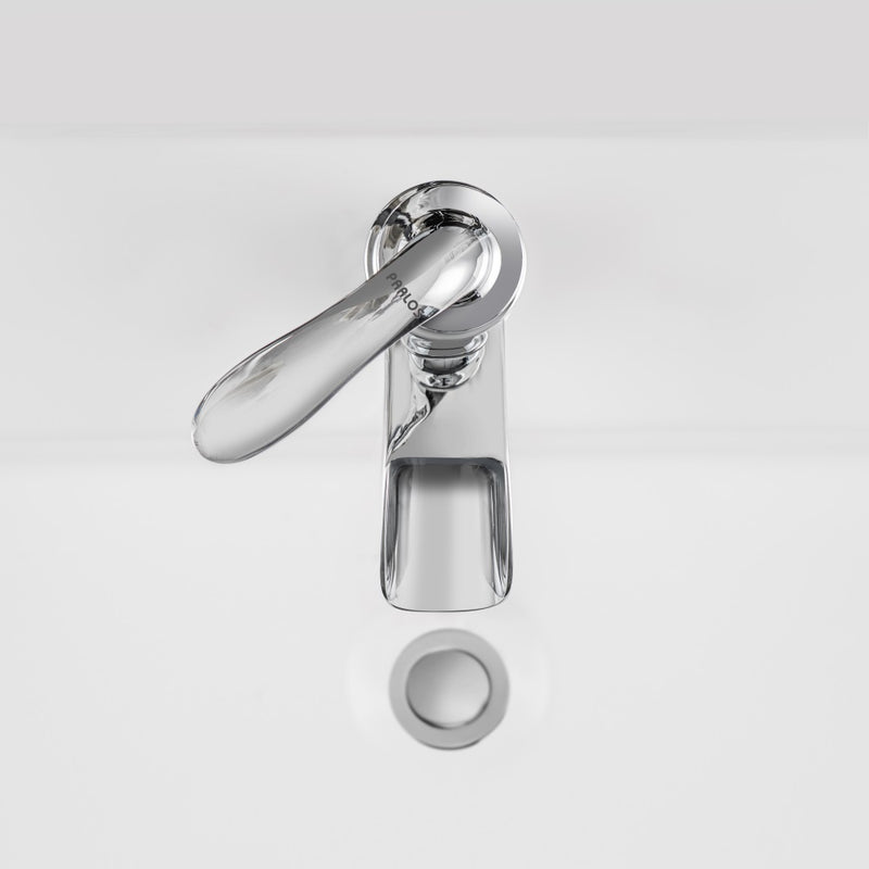 PARLOS Single Handle Bathroom Faucet, Waterfall Sink Faucet with Pop Up Drain, Escutcheon and Cupc Water Supply Lines, Chrome, 1434901