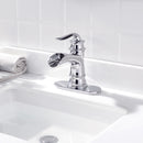PARLOS Single Handle Bathroom Faucet, Waterfall Sink Faucet with Pop Up Drain, Escutcheon and Cupc Water Supply Lines, Chrome, 1434901
