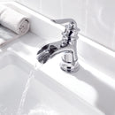 PARLOS Single Handle Bathroom Faucet, Waterfall Sink Faucet with Pop Up Drain, Escutcheon and Cupc Water Supply Lines, Chrome, 1434901
