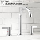 PARLOS 2-Handle Widespread 8 inch Bathroom Sink Faucet 3 Hole Vanity Faucet with cUPC Faucet Supply Lines, Chrome, 1.2GPM, 1437601PD