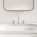 PARLOS 2-Handle Widespread 8 inch Bathroom Sink Faucet 3 Hole Vanity Faucet with cUPC Faucet Supply Lines, Chrome, 1.2GPM, 1437601PD