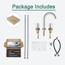 PARLOS 2-Handle Widespread 8 inch Bathroom Sink Faucet 3 Hole Vanity Faucet with cUPC Faucet Supply Lines, Chrome, 1.2GPM, 1437601PD