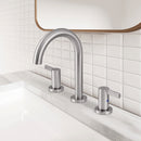 PARLOS 2-Handle Widespread 8 inch Bathroom Sink Faucet 3 Hole Vanity Faucet with cUPC Faucet Supply Lines, Brushed Nickel, 1.2GPM, 1437602PD