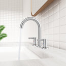 PARLOS 2-Handle Widespread 8 inch Bathroom Sink Faucet 3 Hole Vanity Faucet with cUPC Faucet Supply Lines, Brushed Nickel, 1.2GPM, 1437602PD