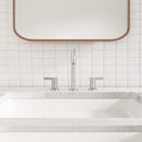 PARLOS 2-Handle Widespread 8 inch Bathroom Sink Faucet 3 Hole Vanity Faucet with cUPC Faucet Supply Lines, Brushed Nickel, 1.2GPM, 1437602PD
