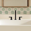 PARLOS 2-Handle Widespread 8 inch Bathroom Sink Faucet 3 Hole Vanity Faucet with cUPC Faucet Supply Lines, Matte Black, 1.2GPM, 1437604PD