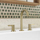 PARLOS 2-Handle Widespread 8 inch Bathroom Sink Faucet 3 Hole Vanity Faucet with cUPC Faucet Supply Lines, Brushed Gold, 1.2GPM, 1437608PD