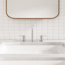 PARLOS Widespread 8 inch Bathroom Sink Faucet 3 Hole Vanity Faucet with cUPC Faucet Supply Lines, Chrome, 1.2GPM, 1437701PD